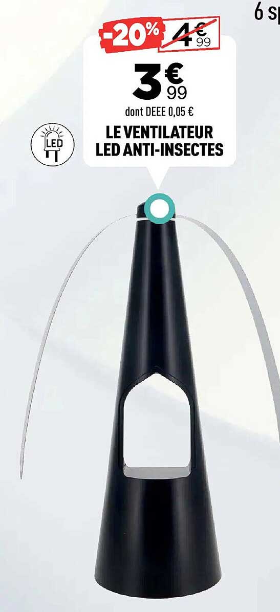 LE VENTILATEUR LED ANTI-INSECTES