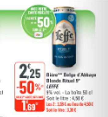 Leffe Blonde 8° bouteille 50 cl