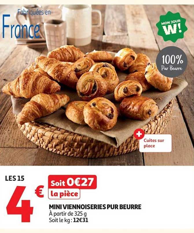 LES 15 MINI VIENNOISERIES PUR BEURRE