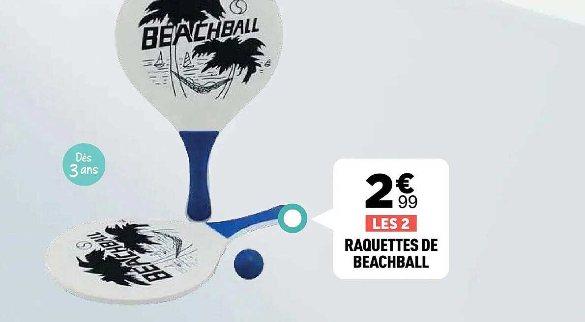 LES 2 RAQUETTES DE BEACHBALL