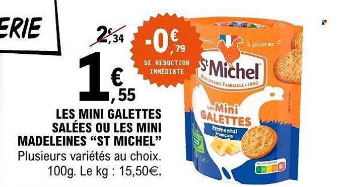 LES MINI GALETTES SALÉES OU LES MINI MADELEINES "ST MICHEL"