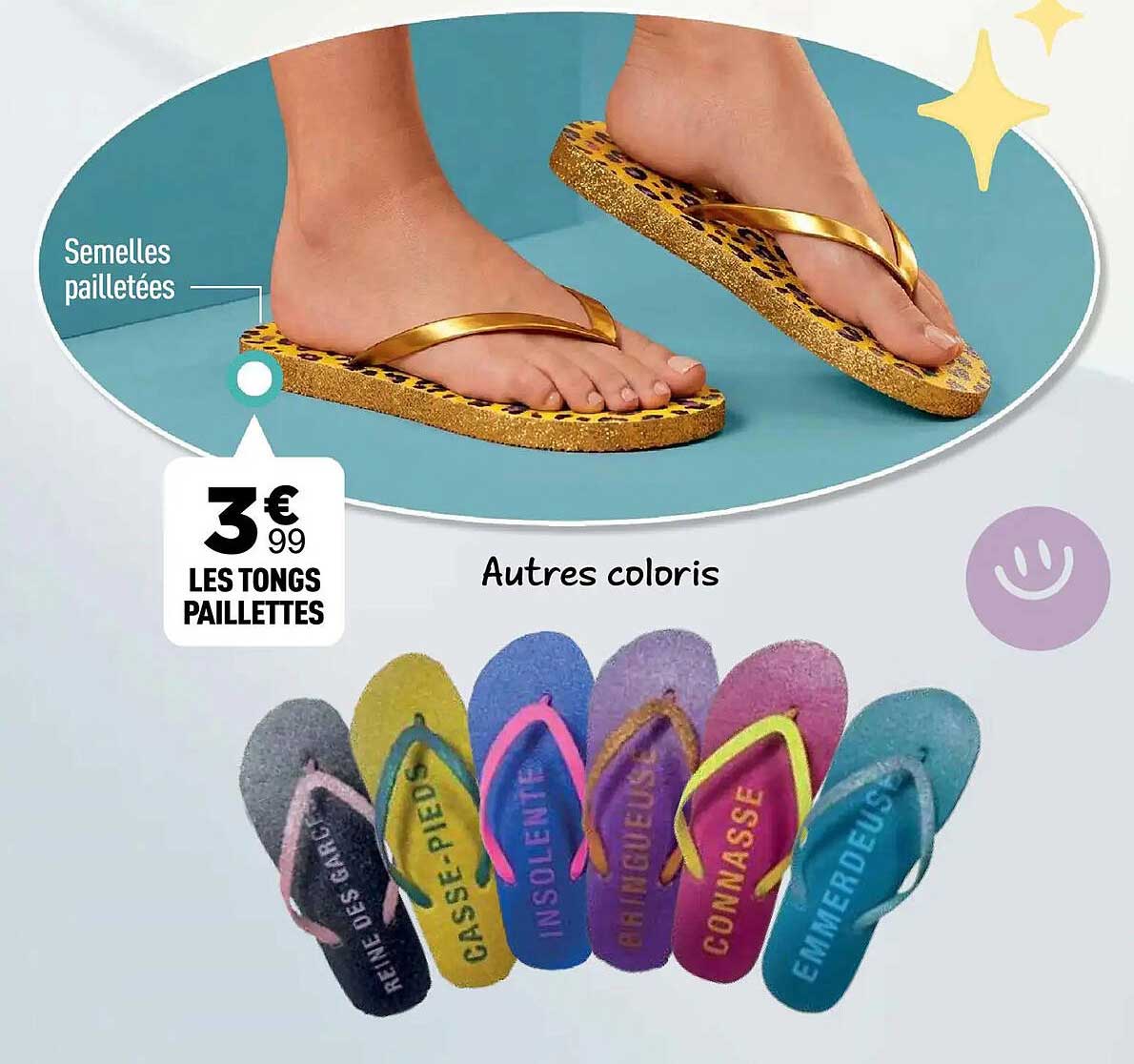 LES TONGS PAILLETES