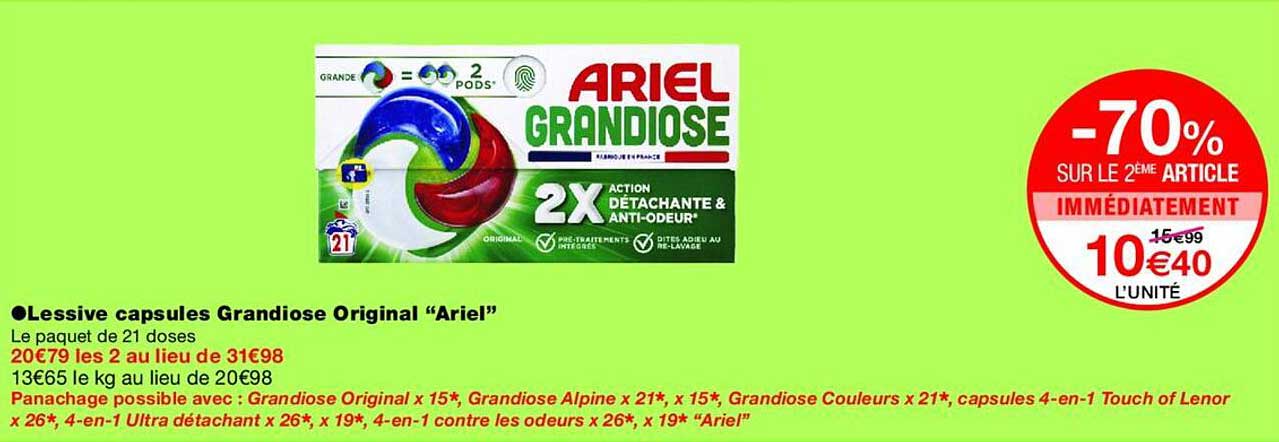 Lessive capsules Grandiose Original “Ariel”