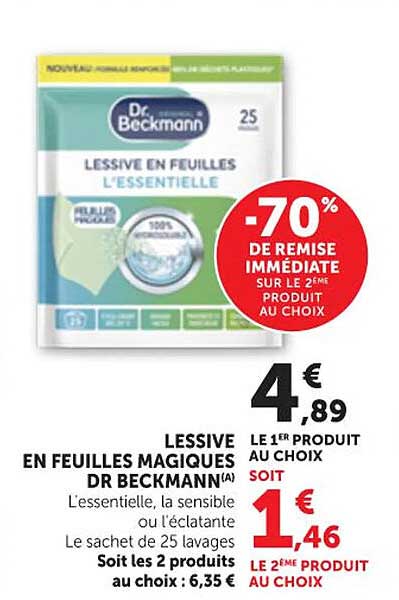 LESSIVE EN FEUILLES MAGIQUES DR BECKMANN
