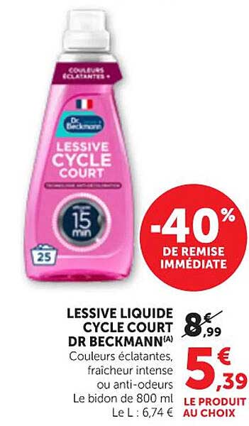 LESSIVE LIQUIDE CYCLE COURT DR BECKMANN