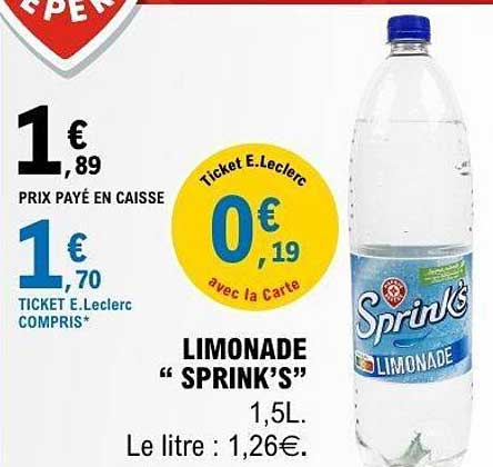 LIMONADE "SPRINK'S" 1,5L