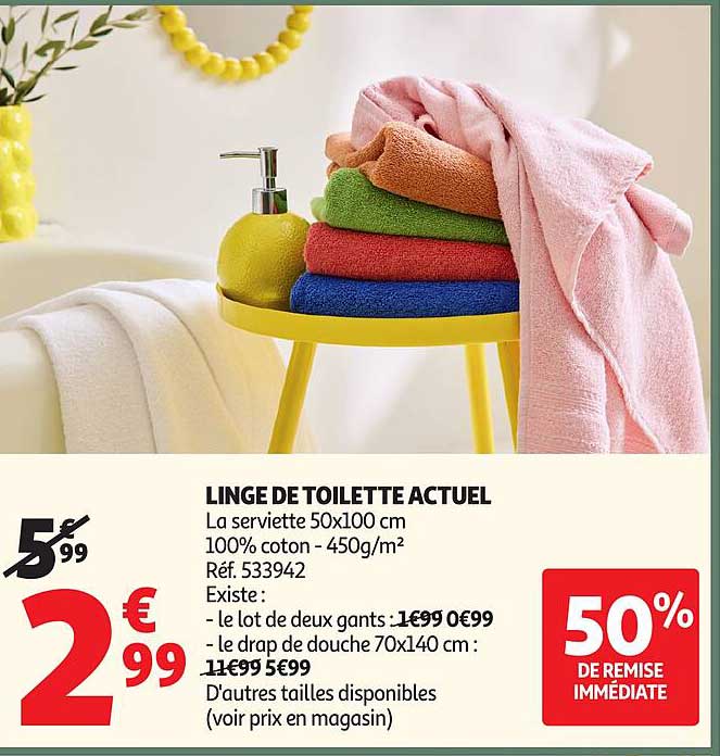 LINGE DE TOILETTE ACTUEL