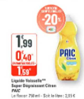 Liquide Vaisselle Sûr Dégraissant Ches PMG