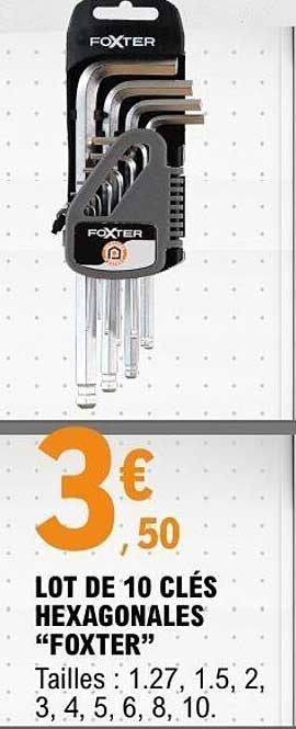 LOT DE 10 CLÉS HEXAGONALES “FOXTER”