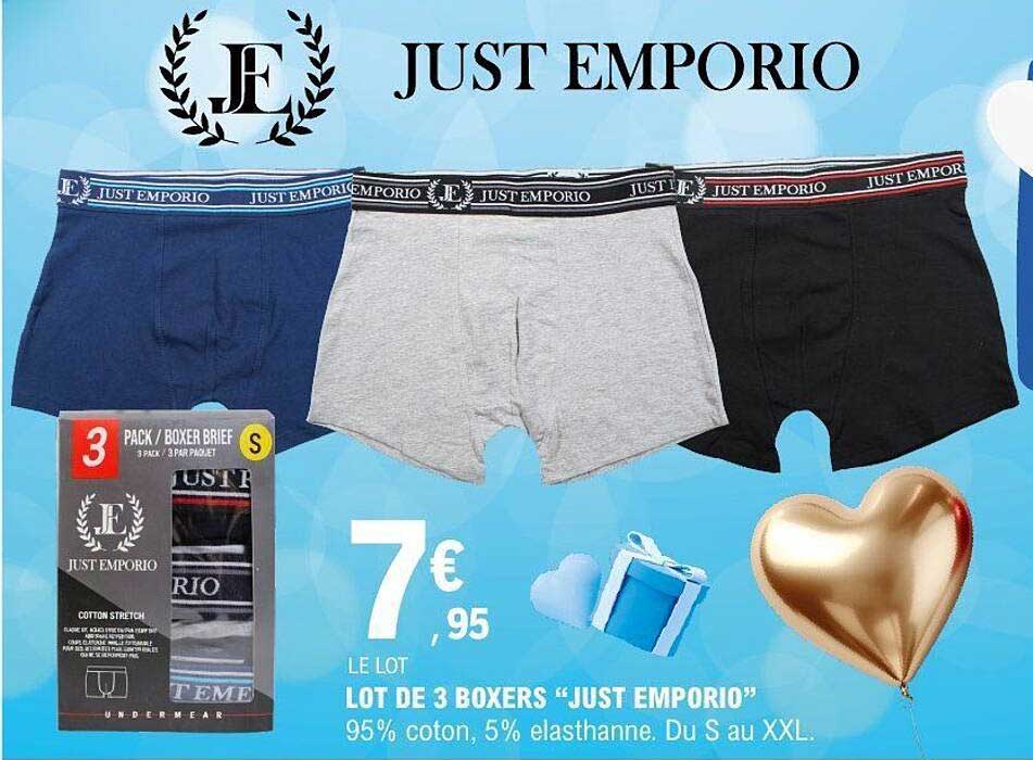 LOT DE 3 BOXERS "JUST EMPORIO"