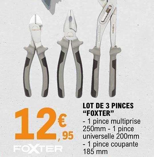 LOT DE 3 PINCES “FOXTER”