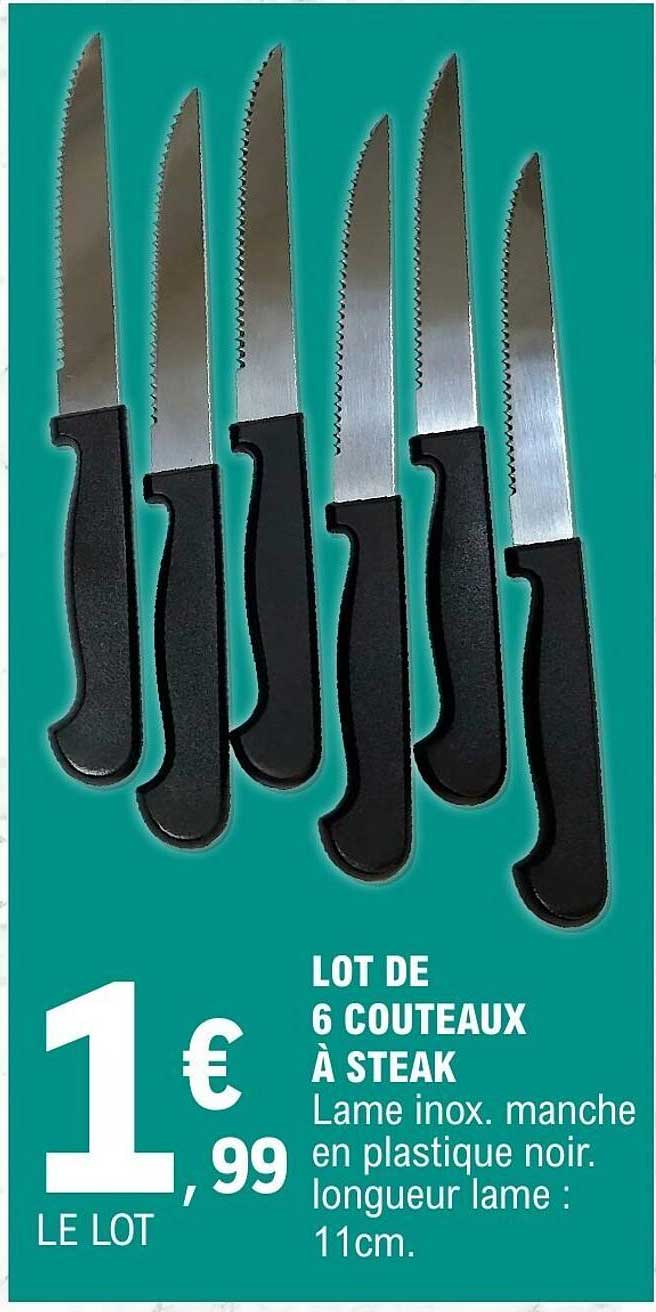 LOT DE 6 COUTEAUX À STEAK