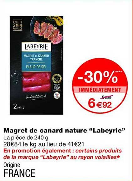Magret de canard nature “Labeyrie”