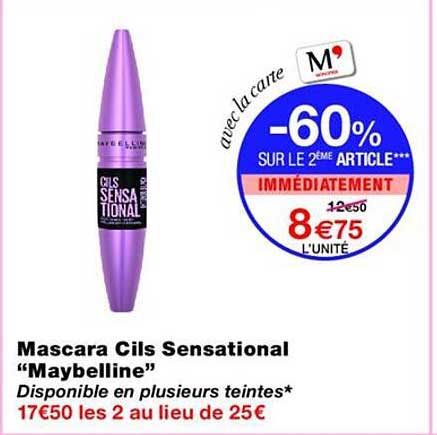 Mascara Cils Sensational “Maybelline”