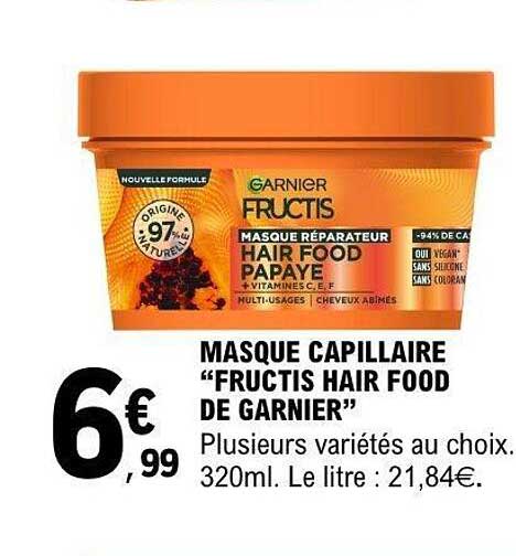 MASQUE CAPILLAIRE “FRUCTIS HAIR FOOD DE GARNIER”