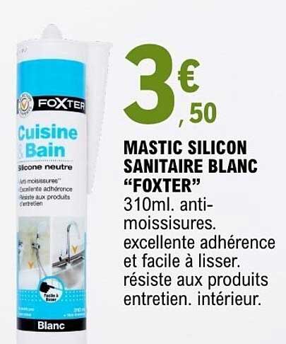 MASTIC SILICON SANITAIRE BLANC “FOXTER”