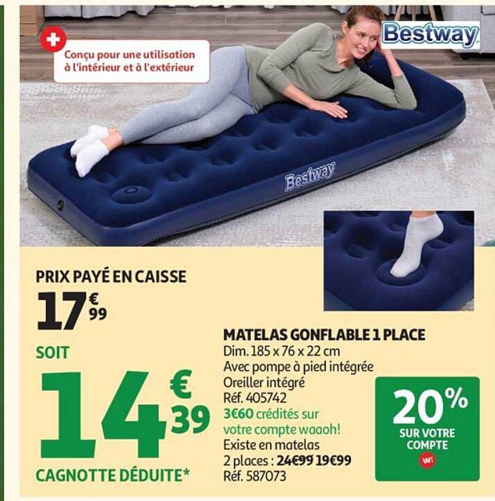 MATELAS GONFLABLE 1 PLACE