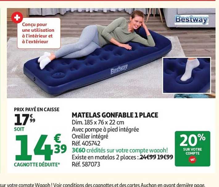 MATELAS GONFLABLE 1 PLACE