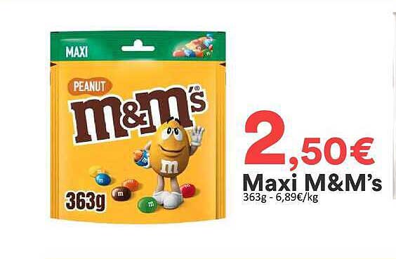 Maxi M&M's 363g - 6,89€/kg