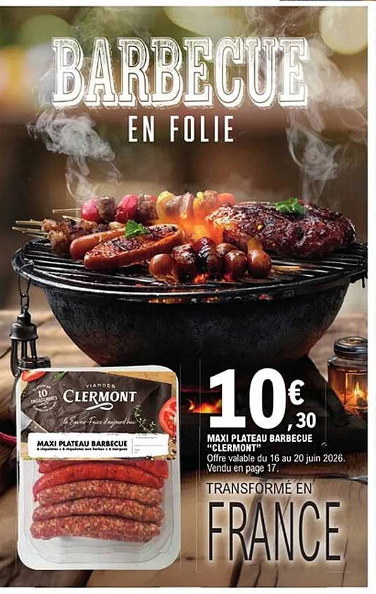 MAXI PLATEAU BARBECUE "CLERMONT"