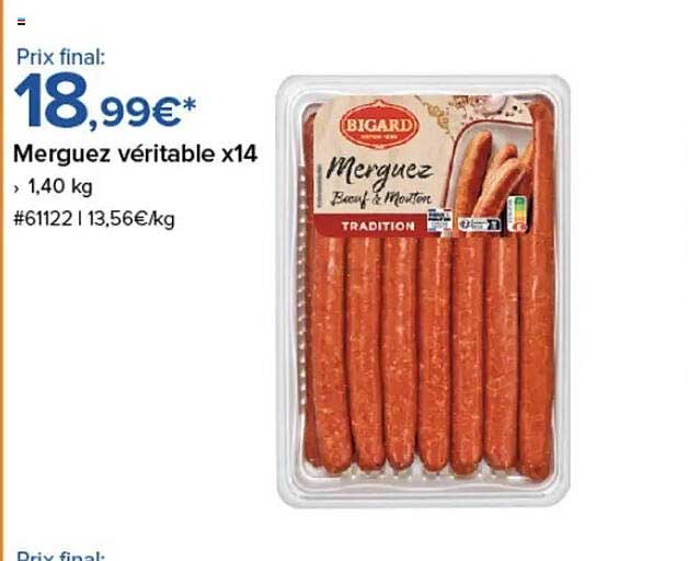 Merguez véritable x14