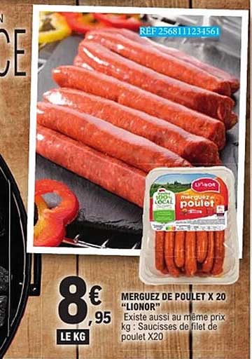 MERGUEZE DE POULET X 20 "LIONOR"