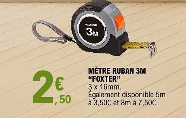 MÈTRE RUBAN 3M “FOXTER”