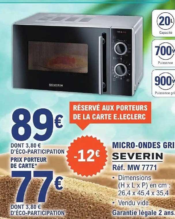 MICRO-ONDES GRILL SEVERIN Réf. MW 7771