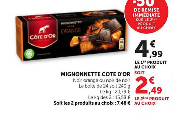MIGNONNETTE COTE D'OR Noir orange ou noir de noir