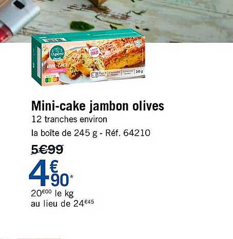 Mini-cake jambon olives