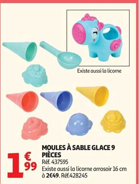 MOULES À SABLE GLACE 9 PIÈCES