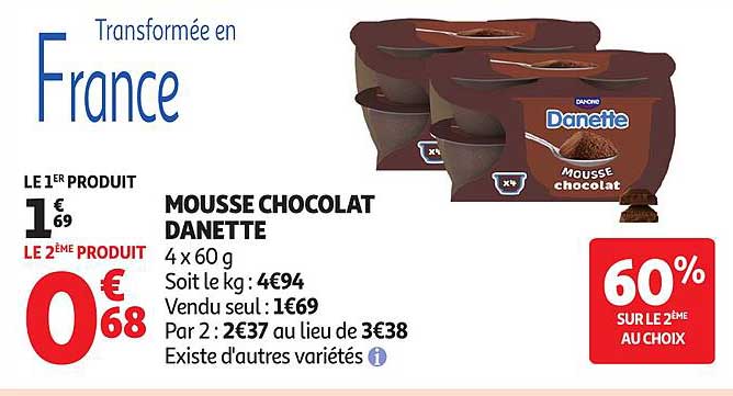 Mousse Chocolat Danette