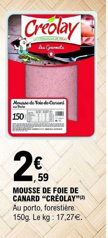 MOUSSE DE FOIE DE CANARD “CRÉOLAY”
