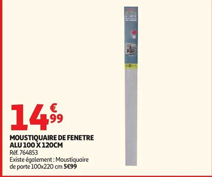 MOUSTIQUAIRE DE FENETRE ALU 100 X 120CM