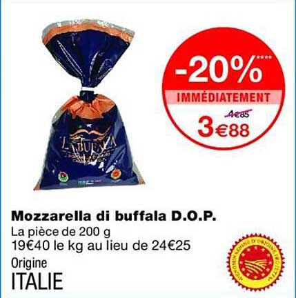 Mozzarella di buffala D.O.P.
