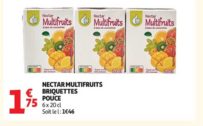 NECTAR MULTIFRUITS BRIQUETTES POUCE