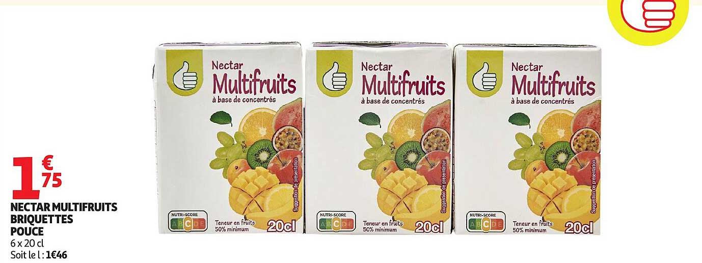 NECTAR MULTIFRUITS BRIQUETTES POUCE