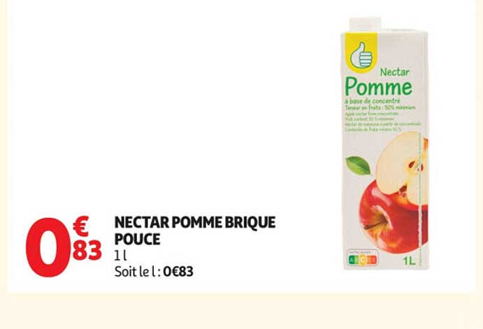 NECTAR POMME BRIQUE POUCE