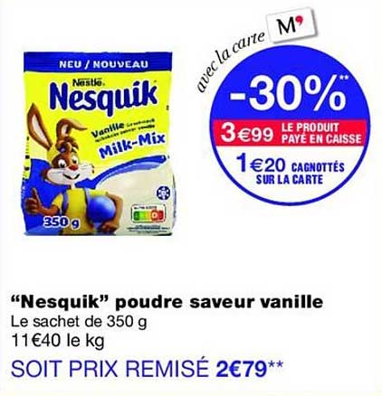 “Nesquik” poudre saveur vanille