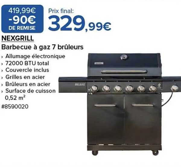NEXGRILL Barbecue à gaz 7 brûleurs
