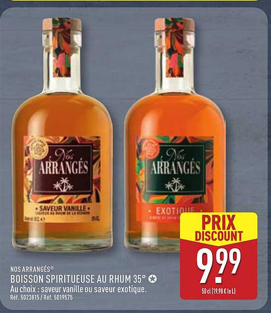 NOS ARRANGÉS® BOISSON SPIRITUEUSE AU RHUM 35°