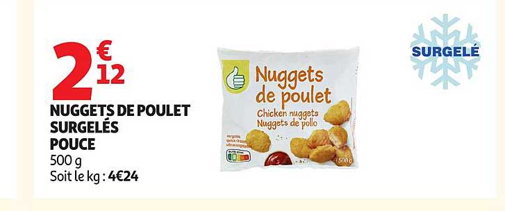 NUGGETS DE POULET SURGELÉS POUCE