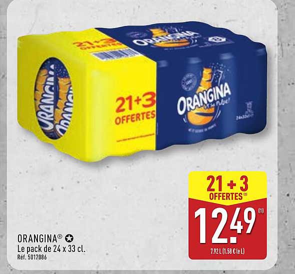 ORANGINA® Le pack de 24 x 33 cl.