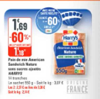 Pain de mie American Sandwich Nature
