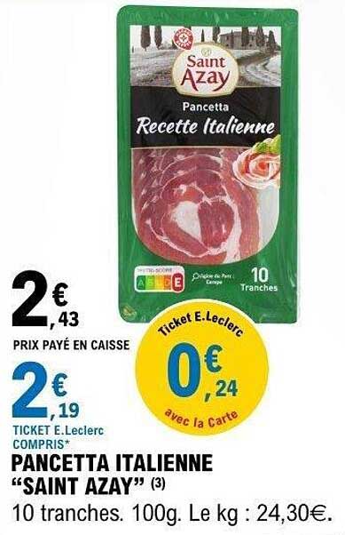 PANCETTA ITALIENNE “SAINT AZAY”