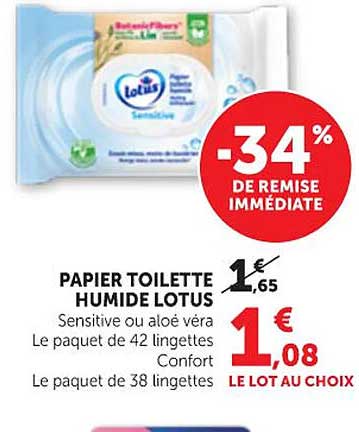 PAPIER TOILETTE HUMIDE LOTUS