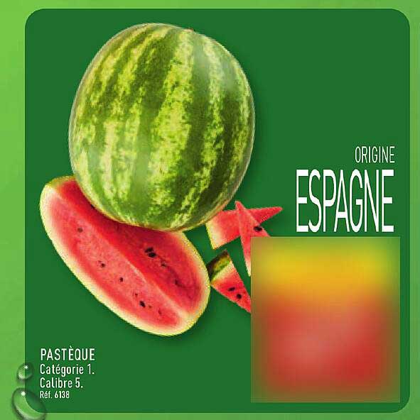 PASTÈQUE Catégorie 1. Calibre 5. Réf. 6138