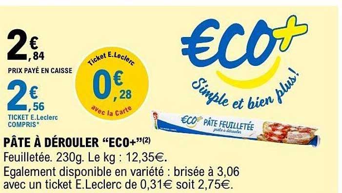 PÂTE À DÉROULER “ECO+”