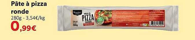 Pâte à pizza ronde
