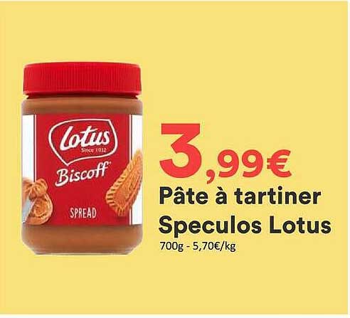 Pâte à tartiner Speculos Lotus